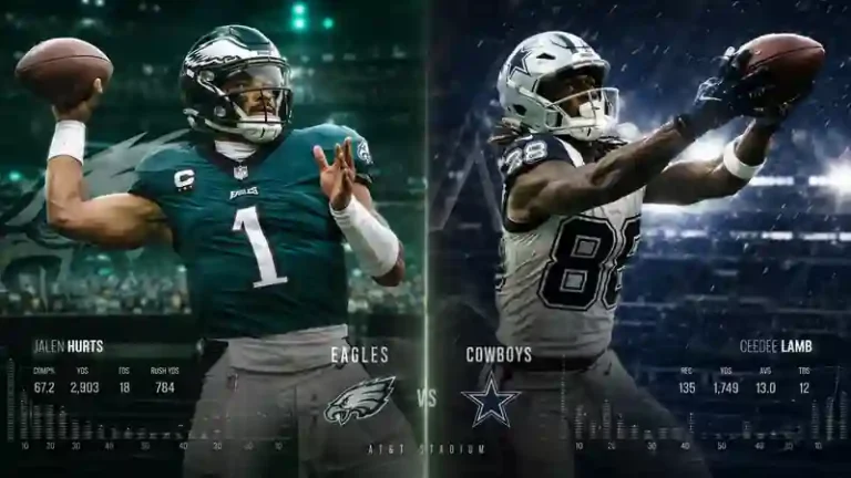 philadelphia eagles vs dallas cowboys match player stats